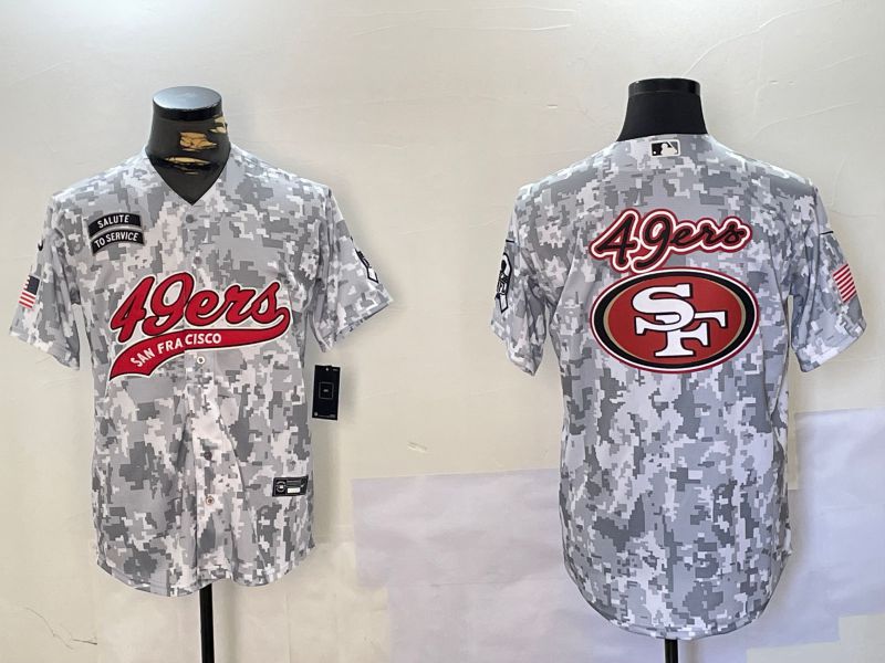 Men San Francisco 49ers Blank Nike Arctic Camo 2024 Salute to Service Limited NFL Jersey style 5->kansas city chiefs->NFL Jersey